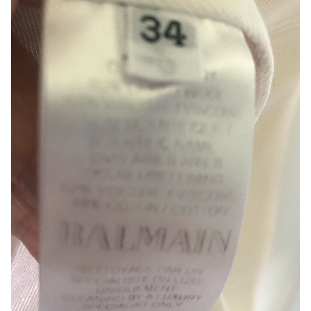 GIFTABLE . Balmain White Double-Breasted Tailored Blazer. Size 34 - Picture 9 of 12